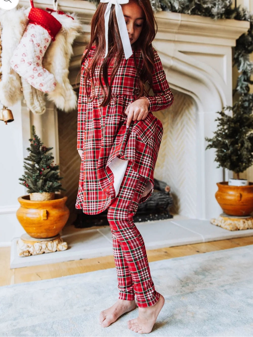 SweetHoney Merry Plaid Leggings Girls 3T Red Christmas Holiday NWOT